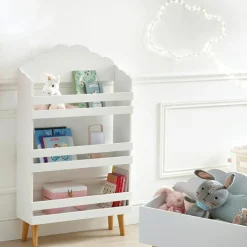 ATMOSPHERA Bibliothèque enfant bois (H100 cm) Nuage he Blanc Best