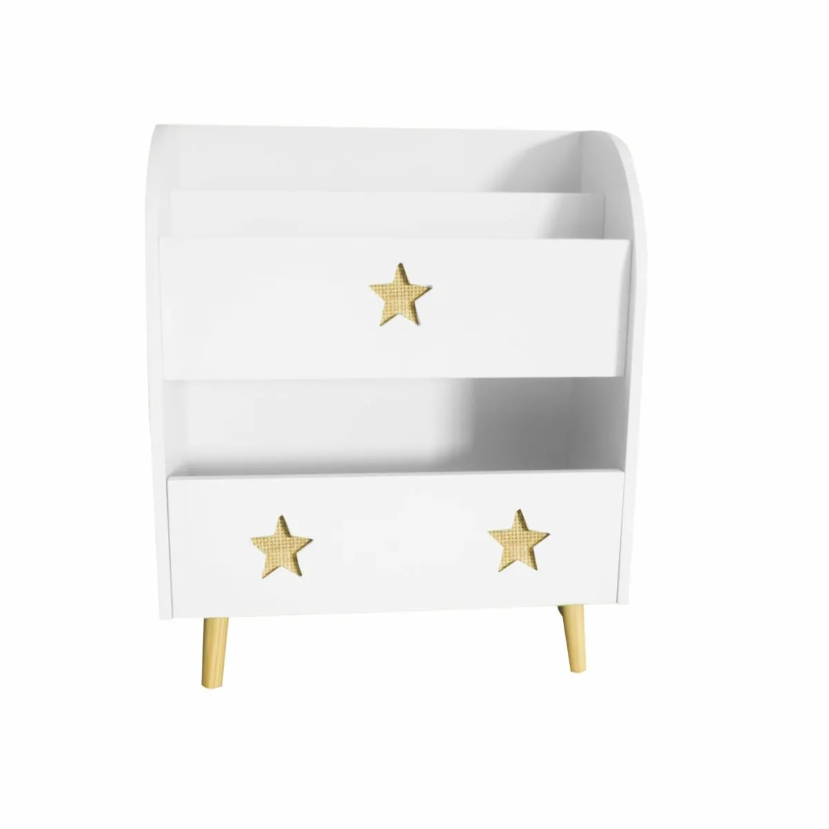 EMINZA Bibliothèque enfant bois (H72 cm) Stars he Blanc Online