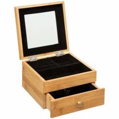 5 Five Simply Smart Boite à bijoux en bambou et velours (15 x 15 cm) Loa Bois