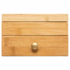 5 Five Simply Smart Boite à bijoux en bambou et velours (15 x 15 cm) Loa Bois