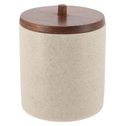 TENDANCE Boite à coton bois Acacia Naturel Beige New