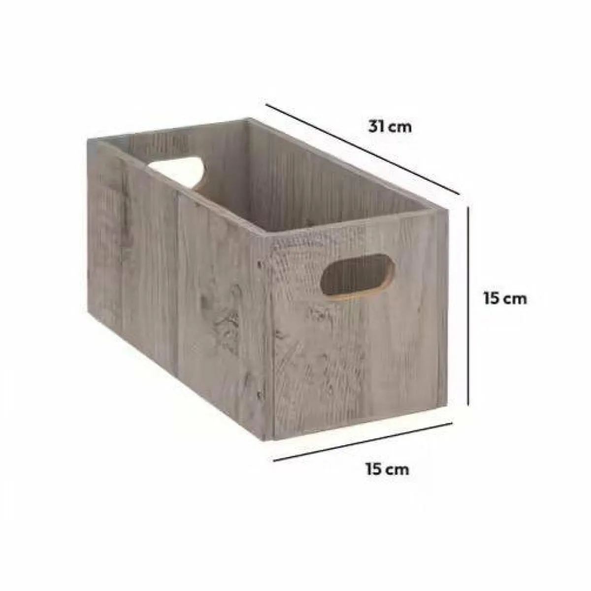 5 Five Simply Smart Boite de rangement (15 x 31 x 15 cm) Mano e Gris Online