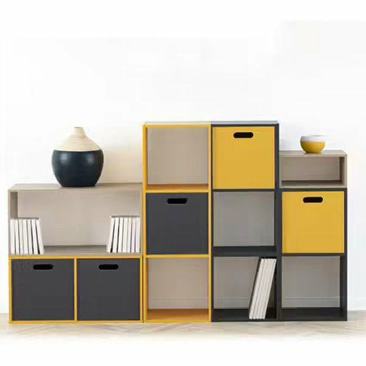 ATMOSPHERA Boite de rangement (31 x 31 x 31 cm) Mano he Blanc Sale