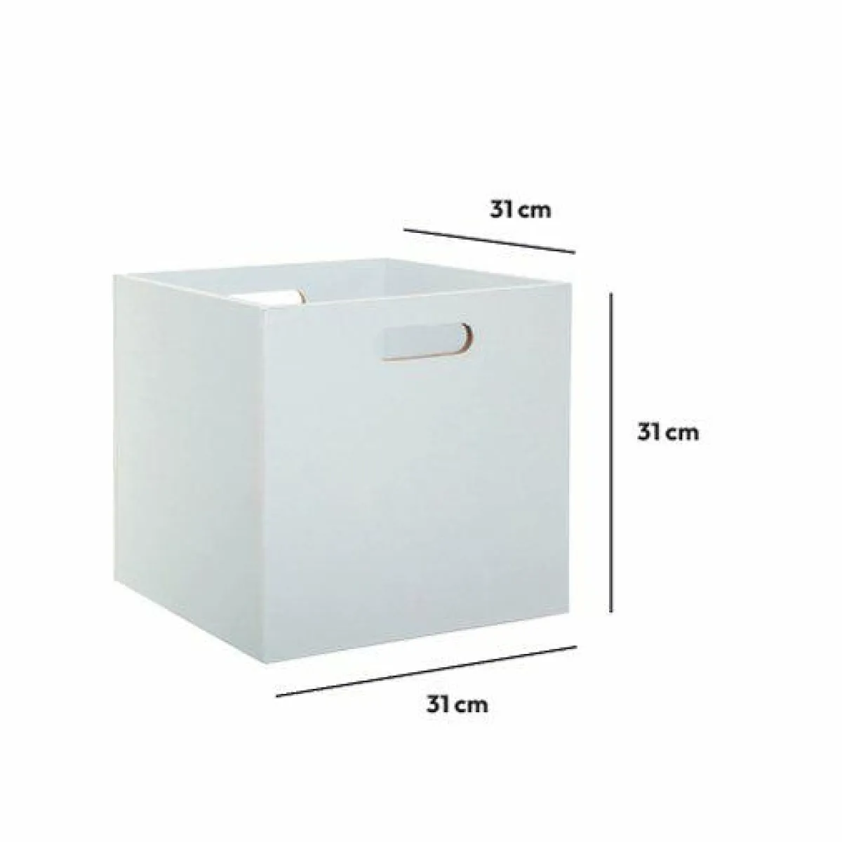 ATMOSPHERA Boite de rangement (31 x 31 x 31 cm) Mano he Blanc Sale