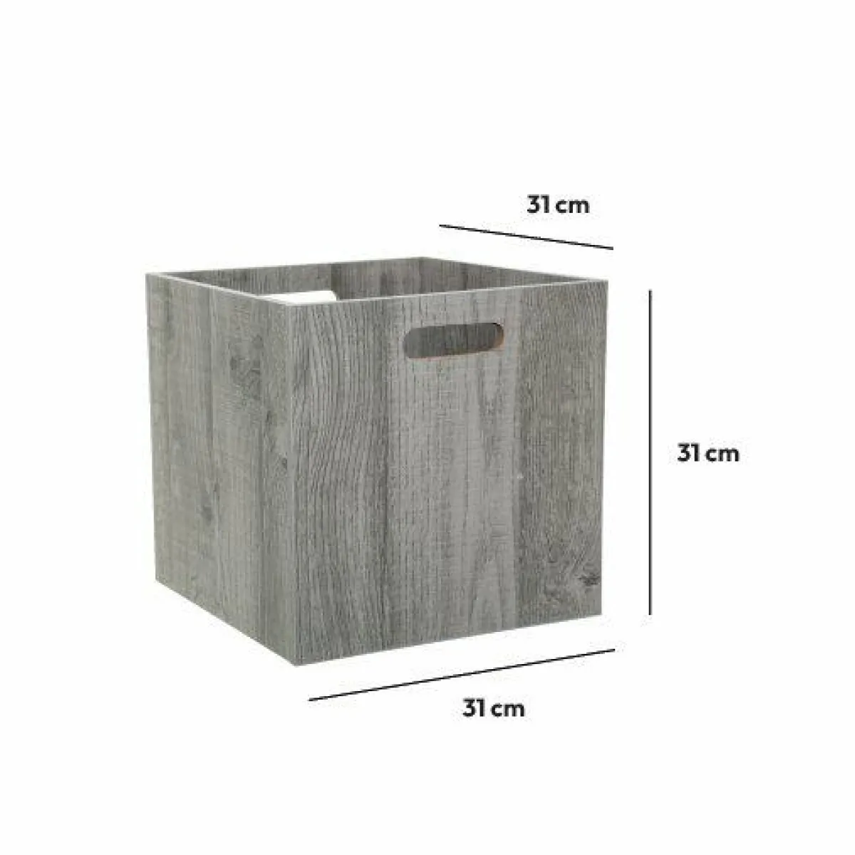 ATMOSPHERA Boite de rangement (31 x 31 x 31 cm) Mano e Gris Outlet