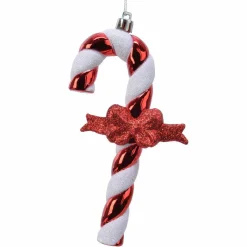 KAEMINGK Bonbon à suspendre (H13 cm) Sucre d'orge Noeud Rouge Clearance