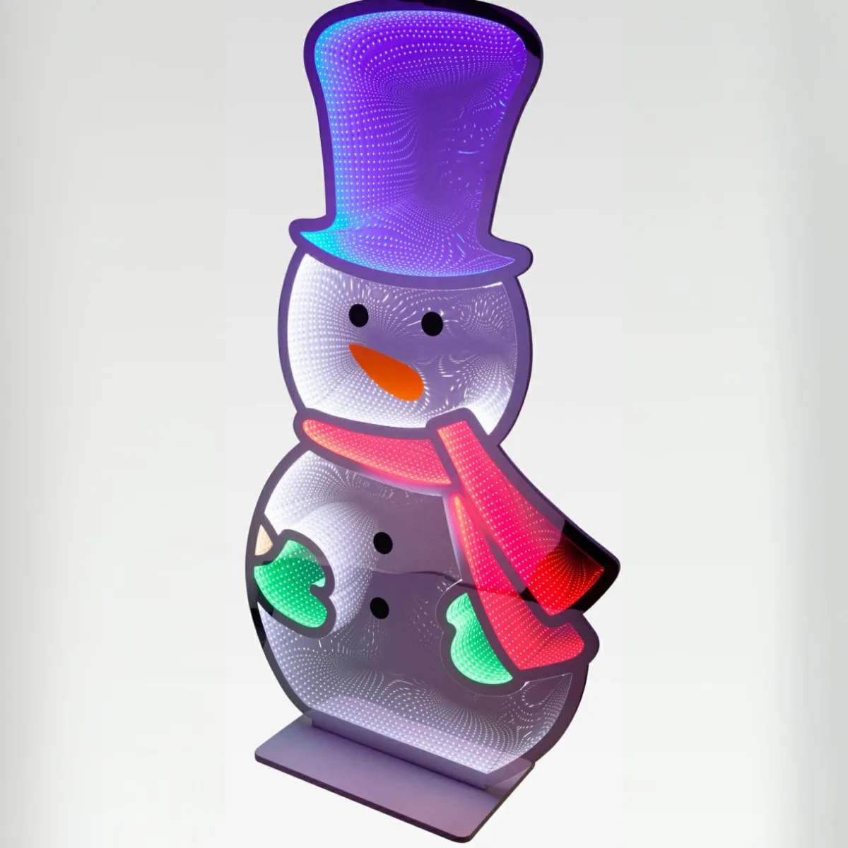 KOOPMAN Bonhomme de neige lumineux Géant 735 LED (H180 cm) Infinity Multicolore Discount
