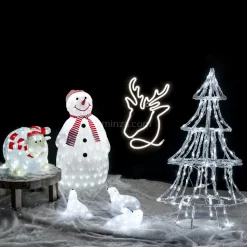 Feeric Lights & Christmas Bonhomme de neige lumineux 160 LED (H80 cm) Topek Blanc froid Online
