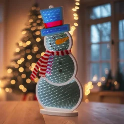 KAEMINGK Bonhomme de neige lumineux 137 LED (H40 cm) Infinity Multicolore Discount