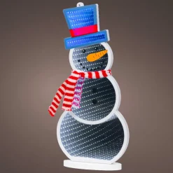 KAEMINGK Bonhomme de neige lumineux 137 LED (H40 cm) Infinity Multicolore Discount