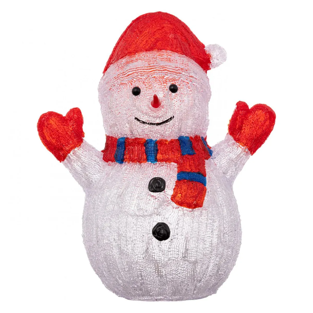 Feeric Lights & Christmas Bonhomme de neige solaire 90 LED (H48 cm) Frosty Blanc chaud New