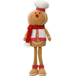 KAEMINGK Bonhomme pain d'épices debout (H57 cm) Camille écharpe Rouge Clearance