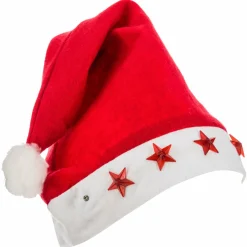 Feeric Lights & Christmas Bonnet de Père Noël lumineux etoile pour adulte Rouge Best