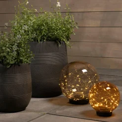 #N/A Borne de jardin solaire 30 LED (H28 cm cm) Crystal Orange Discount