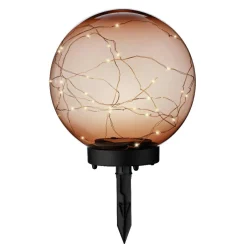 #N/A Borne de jardin solaire 30 LED (H28 cm cm) Crystal Orange Discount