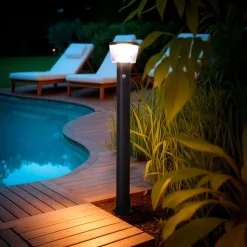 #N/A Borne de jardin solaire 600 lumens (H94 cm) Orion lux Gris Anthracite Sale