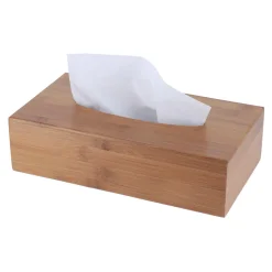 TENDANCE Boîte à mouchoirs en bambou Marron Discount