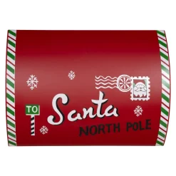 JJA Boîte aux lettres lumineuse à piles LED (H41 cm) Bonhomme de neige Rouge Outlet