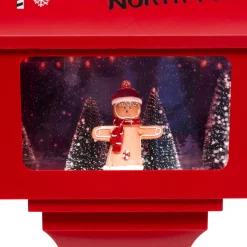 JJA Boîte aux lettres lumineuse à piles LED (H41 cm) Bonhomme de neige Rouge Outlet