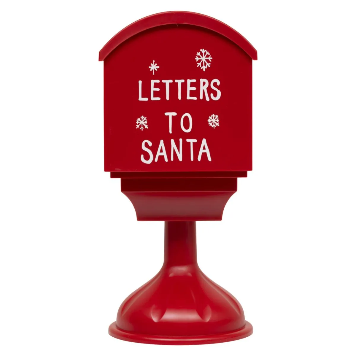 JJA Boîte aux lettres lumineuse à piles LED (H41 cm) Bonhomme de neige Rouge Outlet