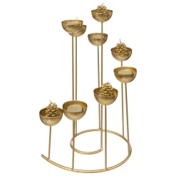 FEERIC LIGHTS Bougeoir en métal 9 bougies (H35 cm) Spirale Dé Or Online