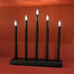 KAEMINGK Bougeoir lumineux à piles 5 LED (H40 cm) Christmas Blanc chaud Clearance