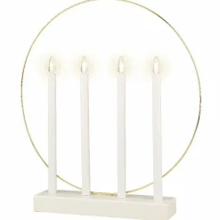 KAEMINGK Bougeoir lumineux à piles 4 LED (H40 cm) Cercle Blanc chaud Online