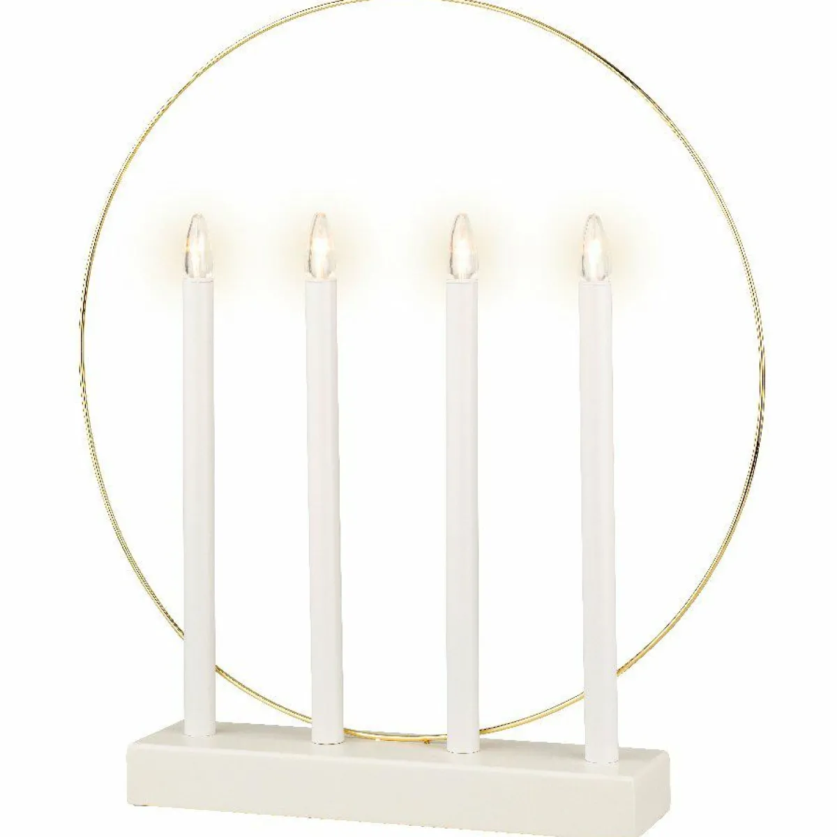 KAEMINGK Bougeoir lumineux à piles 4 LED (H40 cm) Cercle Blanc chaud Online
