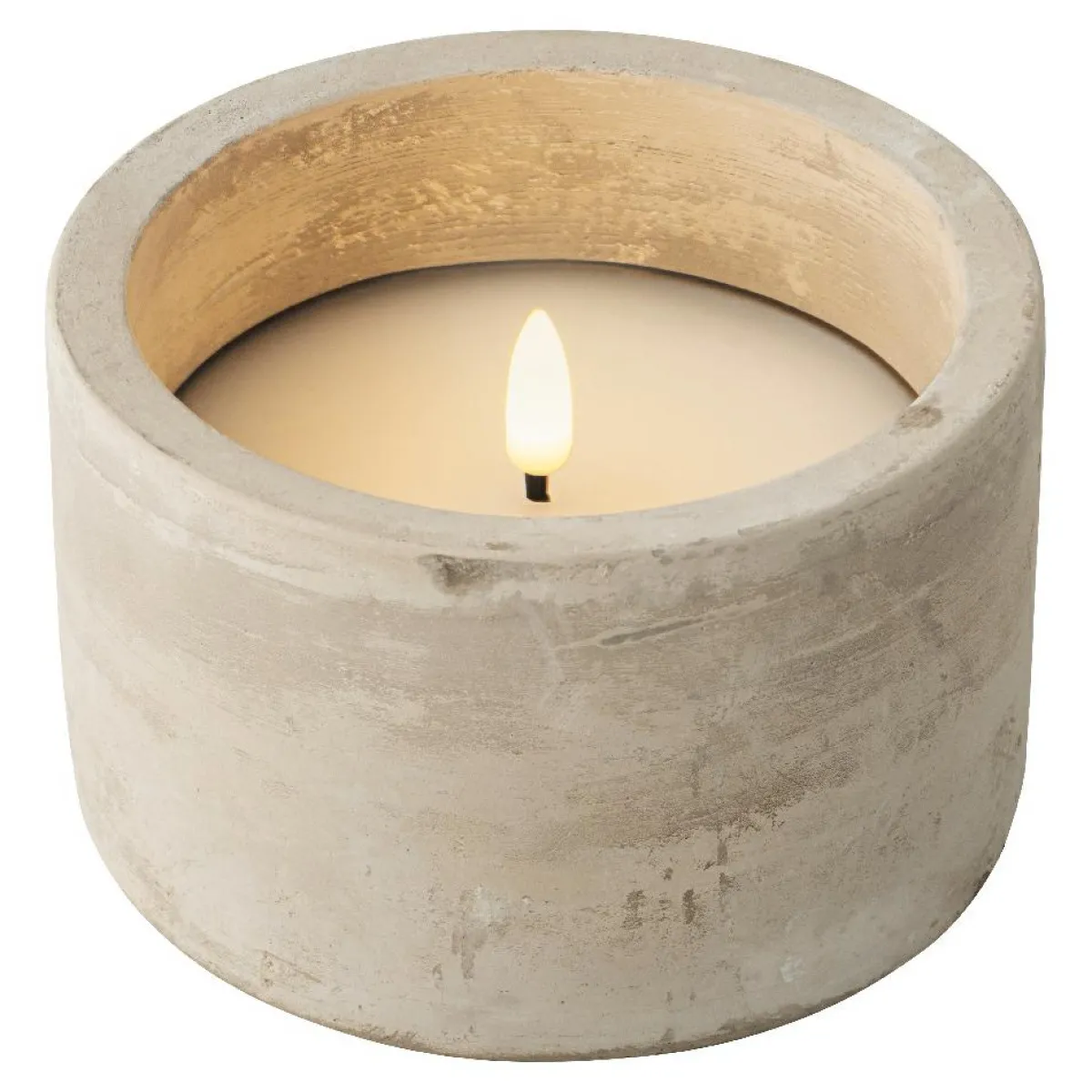 #N/A Bougie de table à piles LED (H8 cm) Galice Gris New