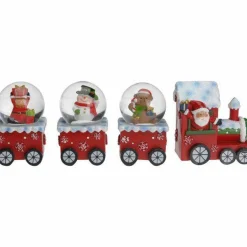 KOOPMAN Boule à neige (H8 cm) Train de Noël Happy Outlet