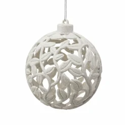 Feeric Lights & Christmas Boule de Noël (D100 mm) Feuillage découpé Blanc Outlet