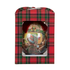 KAEMINGK Boule de Noël (D100 mm) Petits oursons Bordeaux Outlet