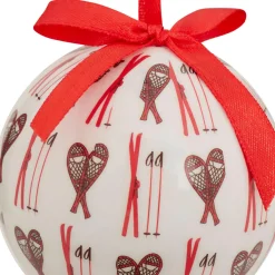 JJA Boule de Noël (D75 mm) Raquette de ski et blanc Rouge Clearance