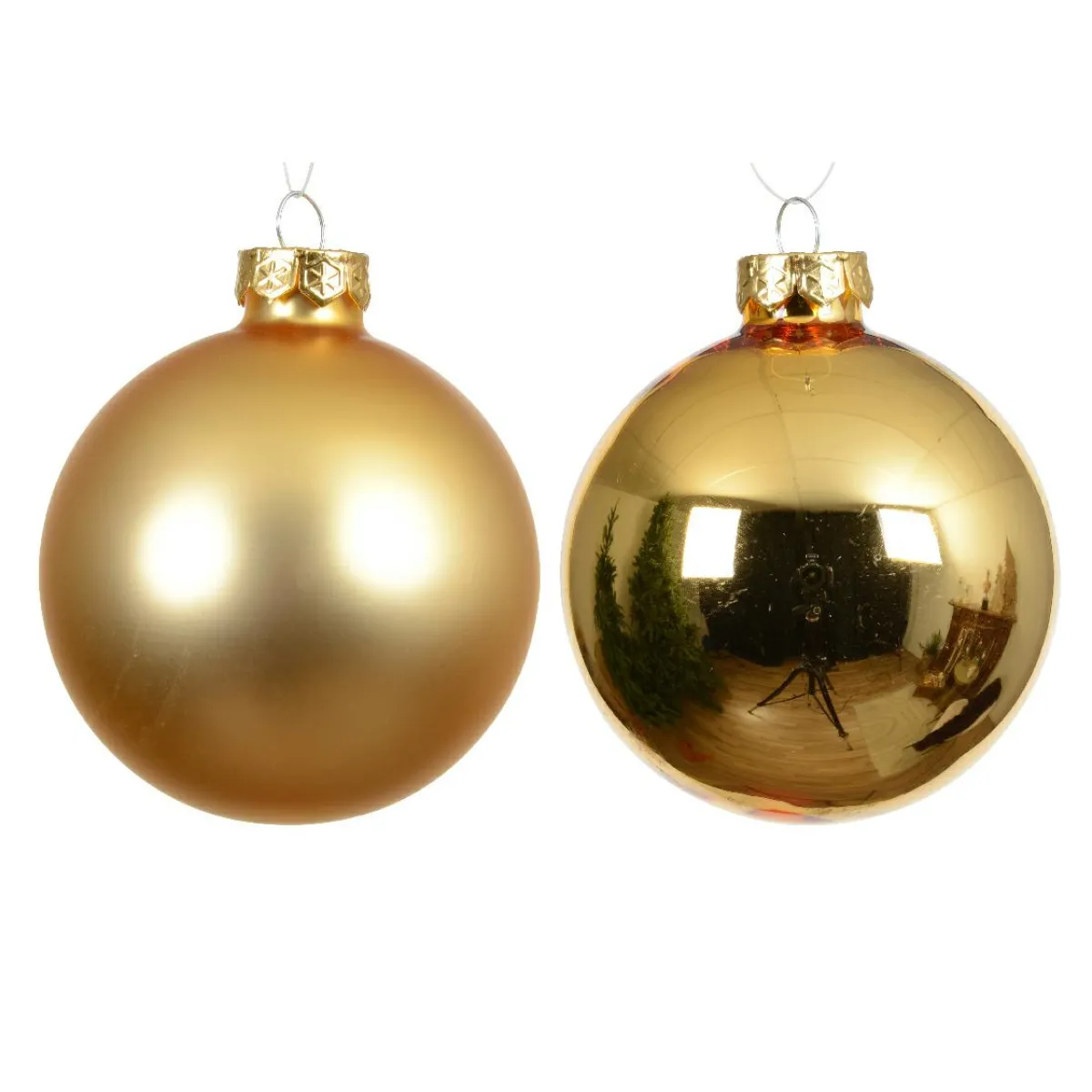 KAEMINGK Boule de Noël en verre (D100 mm) Béal Or Clearance