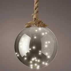 KAEMINGK Boule lumineuse à piles 40 LED (D20 cm) Glacée et blanc chaud Gris Sale