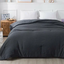 LINDER Boutis (230 x 250 cm) Century Gris anthracite Gris foncé Discount