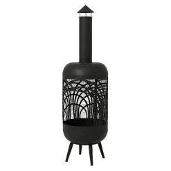 #N/A Braséro cheminée d'extérieur (D40 x H139 cm) Caldera Noir Sale
