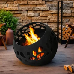 #N/A Braséro d'extérieur rond (D50 x H45 cm) Pyra Noir Hot