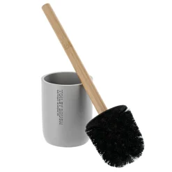 TENDANCE Brosse WC polyrésine Purebamboo Gris clair Discount