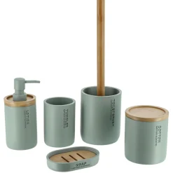 TENDANCE Brosse WC polyrésine Purebamboo Vert Eucalyptus Clearance