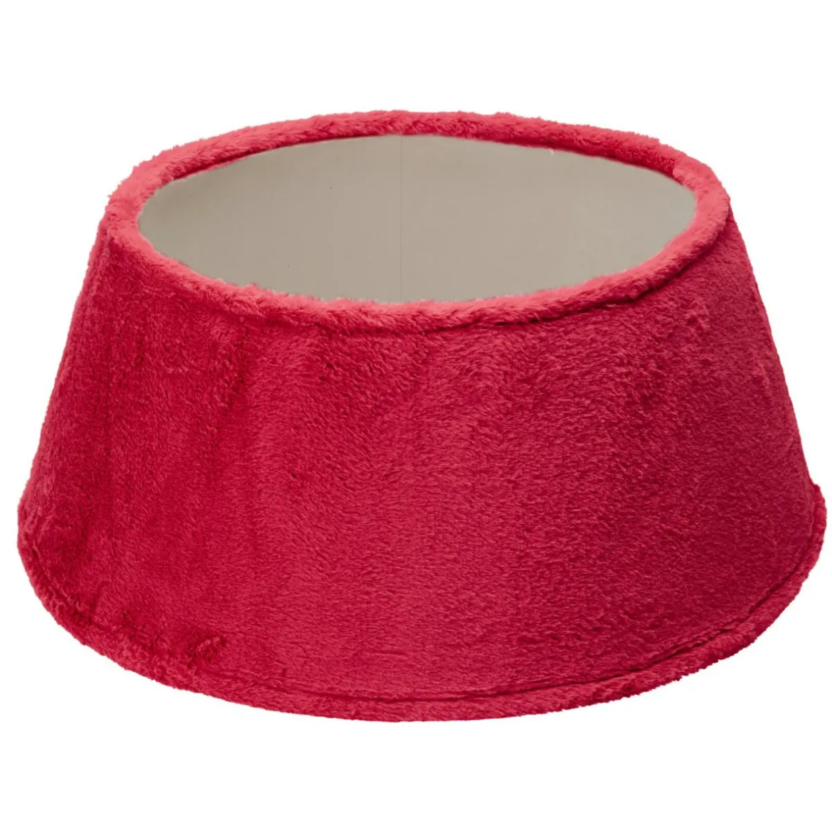 KOOPMAN Cache pied de sapin (D55 cm) Fausse fourrure Rouge Clearance