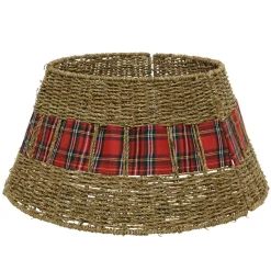KAEMINGK Cache pied de sapin (D70 cm) Tartan écossais Rouge Outlet
