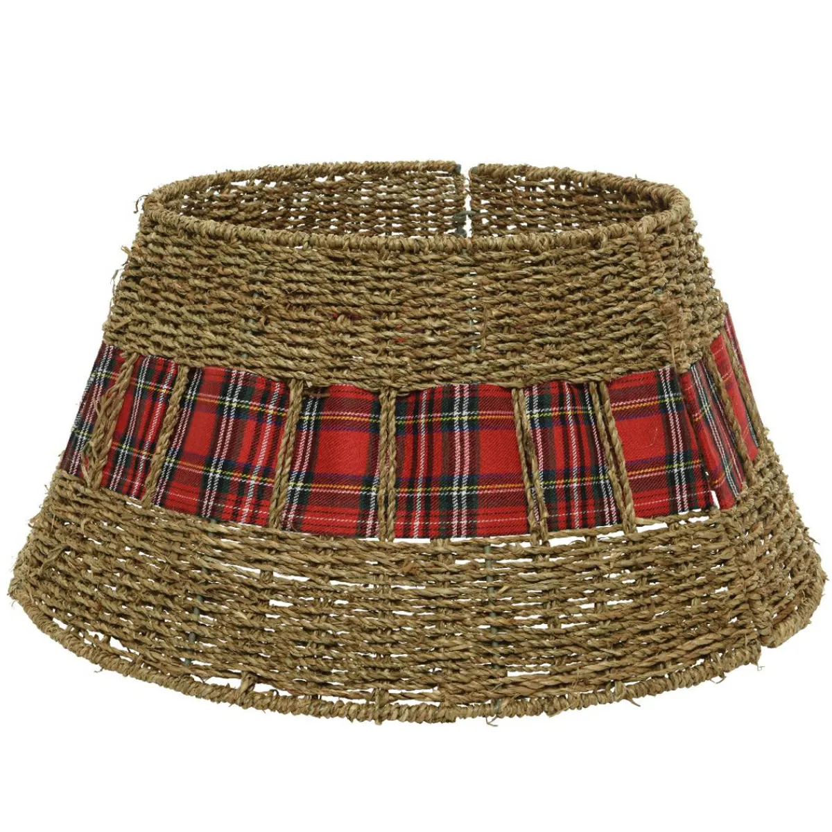 KAEMINGK Cache pied de sapin (D70 cm) Tartan écossais Rouge Outlet