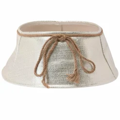 KOOPMAN Cache pied de sapin (D60 cm) Noeud Argent Discount