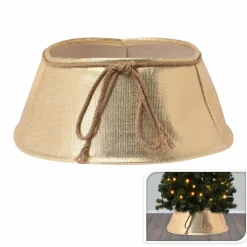 KOOPMAN Cache pied de sapin (D60 cm) Noeud Or Discount
