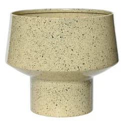 #N/A Cache-pot en métal (H20 cm) Terrazzo Beige New