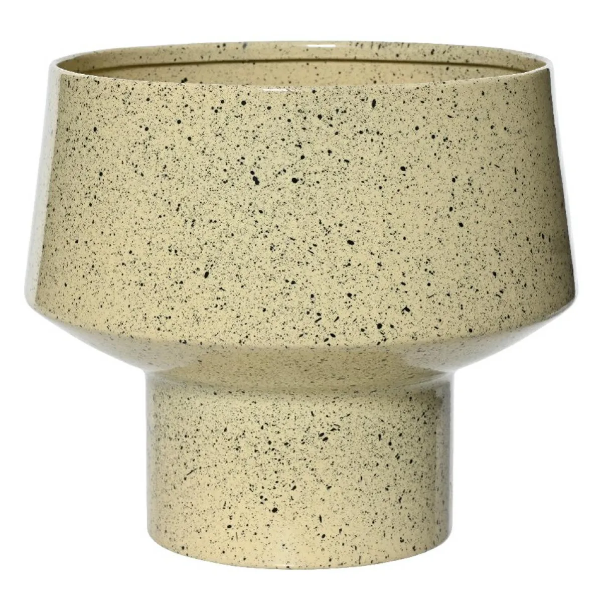 #N/A Cache-pot en métal (H16 cm) Terrazzo Beige