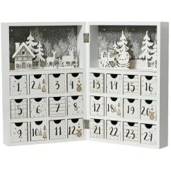 KAEMINGK Calendrier de l'Avent à remplir (H30 cm) Scandinavie Blanc Outlet