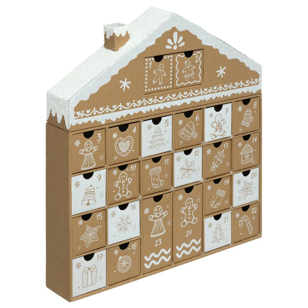 FEERIC LIGHTS Calendrier de l'Avent à remplir Maison Pain d'épices Naturel New