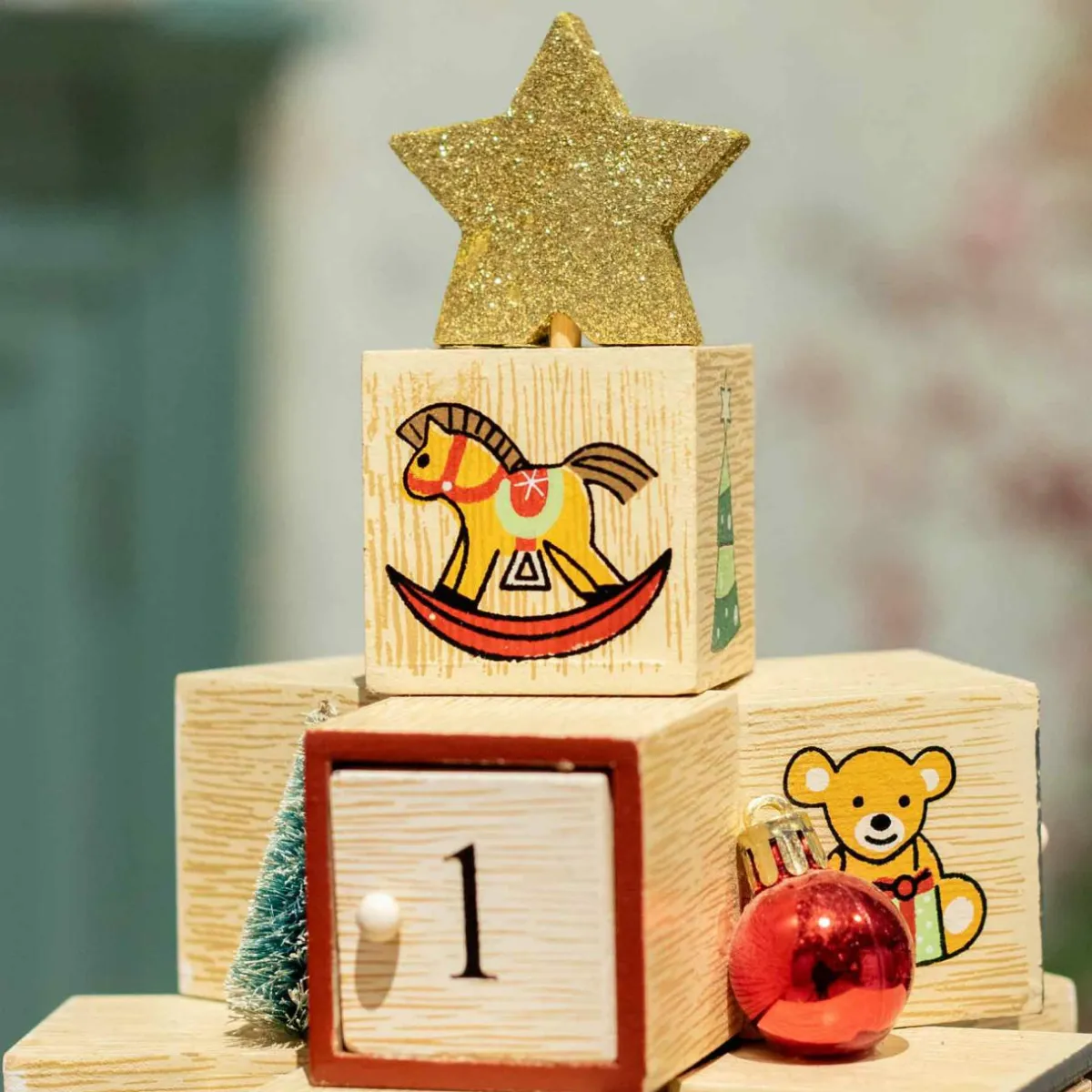 KAEMINGK Calendrier de l'Avent à remplir Sapin festif Multicolore Best